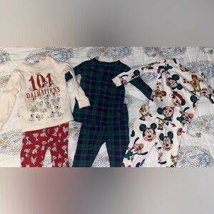 GAP Disney Character Pajama Set - Cream and Multicolor - Christmas Pajamas